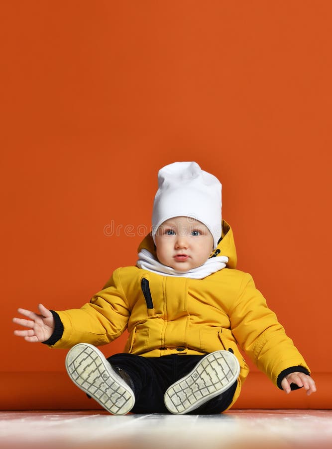 Children in Winter Clothes. Kids in Down Jackets Stock Image - Image of ...