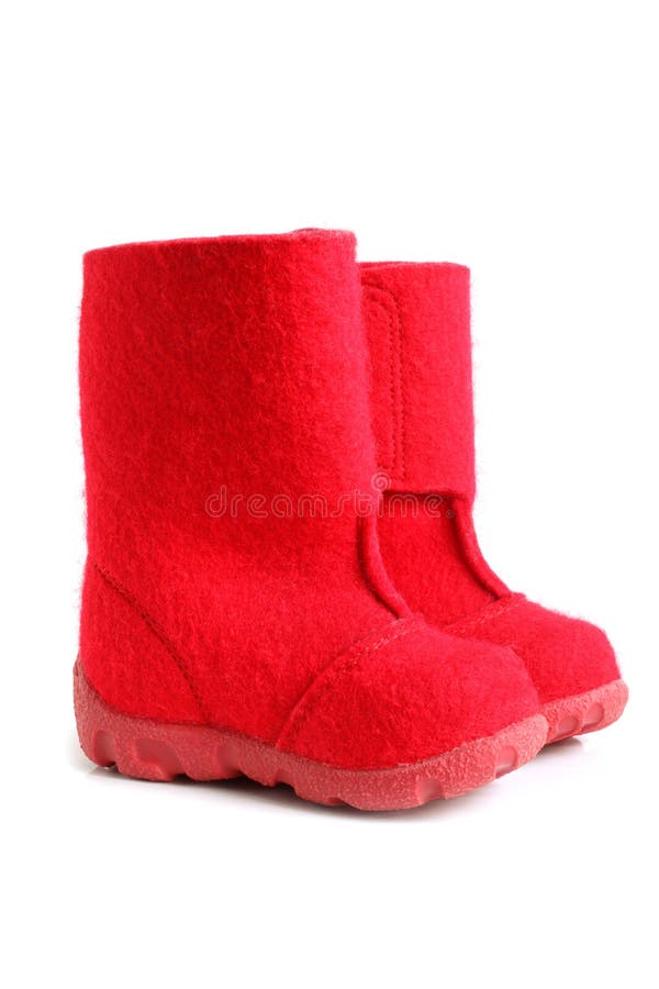Children winter felt boots royalty free stock photos Children winter felt boots royalty free stock photos
