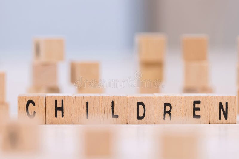 Children wooden cubes background stock images