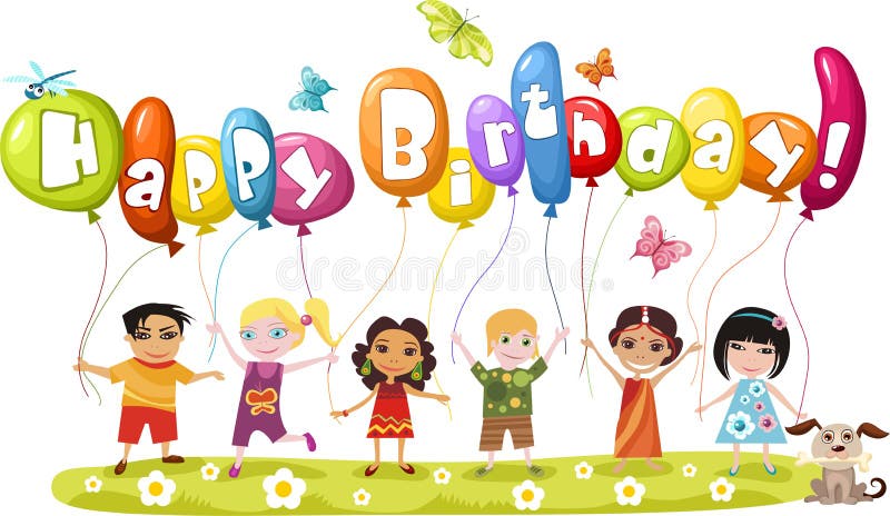 Childrens card stock vector. Illustration of life, birthday - 15815800