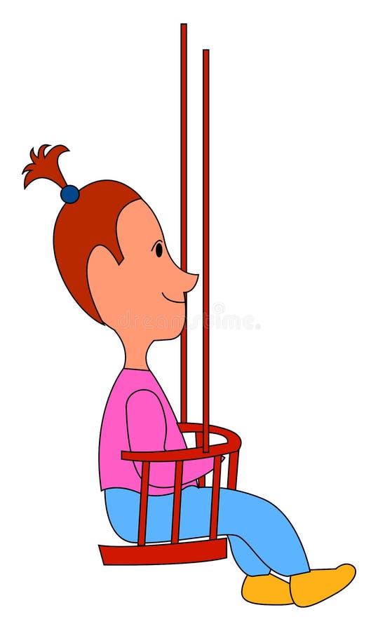 Childrens swing, illustration, vector vector illustration