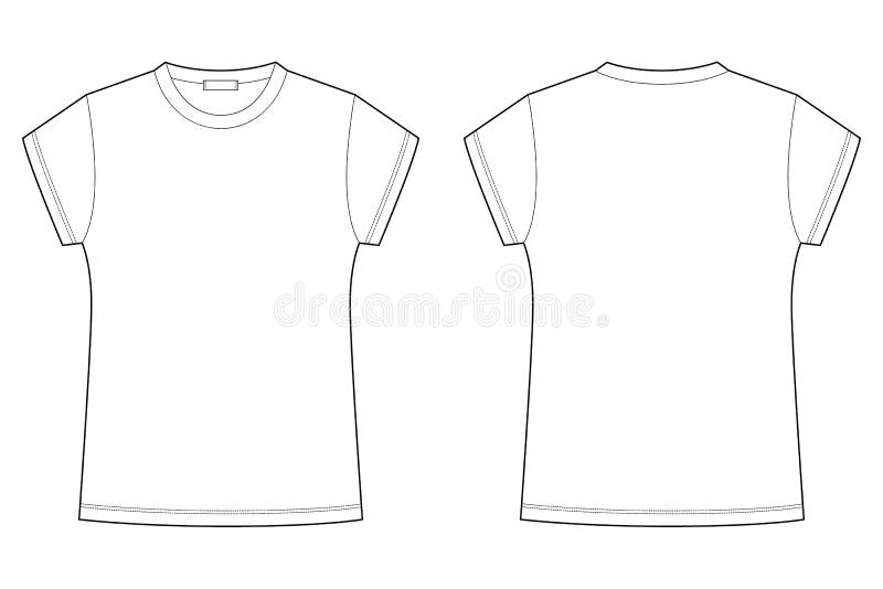 Childrens T-shirt Blank Template Vector Illustration Isolated on White ...