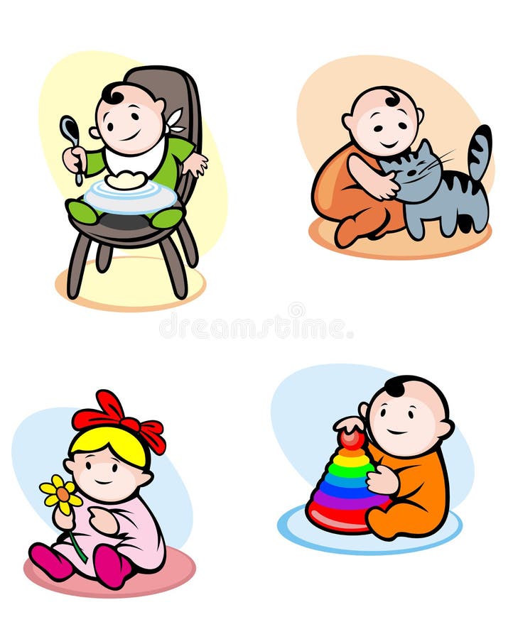 Childs engraçados ilustração royalty free Childs engraçados ilustração royalty free