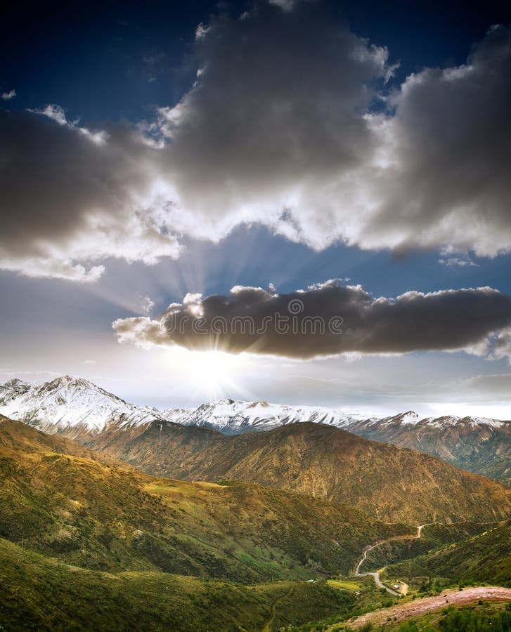 Chile Andes stock image. Image of scenic, road, country 25743123