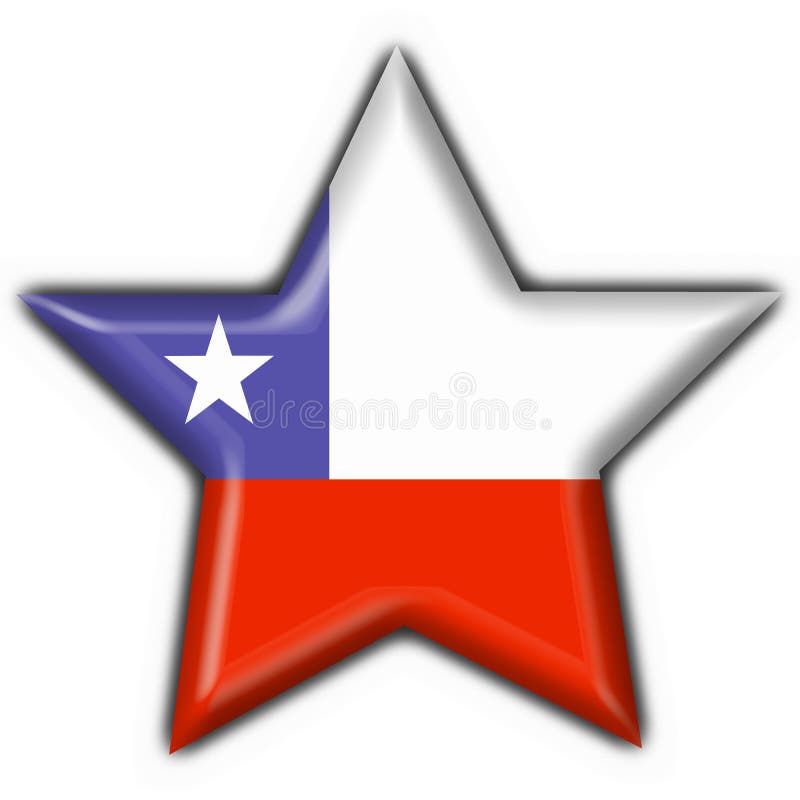 Chile button flag star shape royalty free illustration