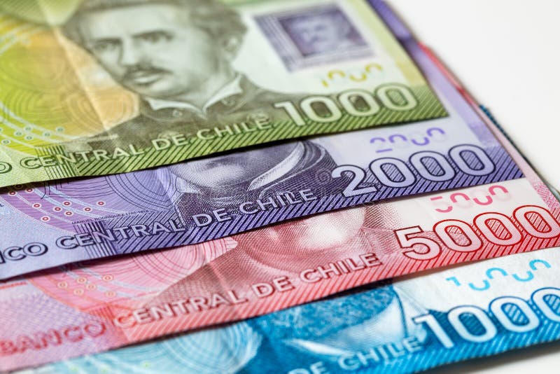 Currency of Chile. Pesos Money Stock Image Image of bank, trade