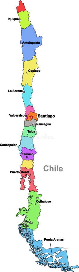 Chile mapa ilustracja wektor. Ilustracja złożonej z mapa - 13234991