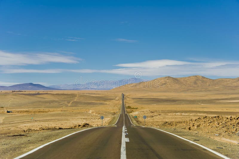 Chile. Pan-American Highway. Road.