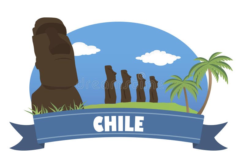 Chile. Tourism and travel royalty free illustration Chile. Tourism and travel royalty free illustration