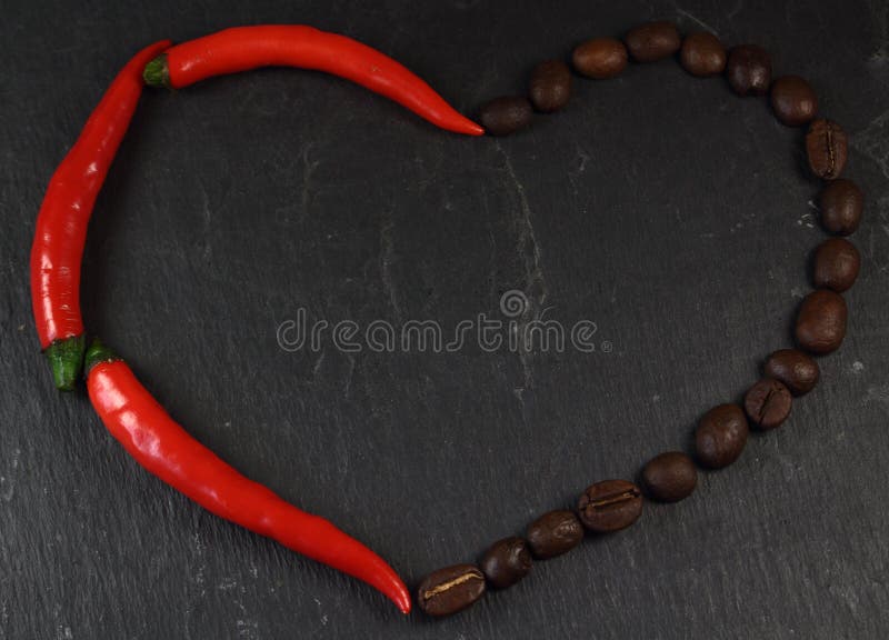 Chili coffee heart