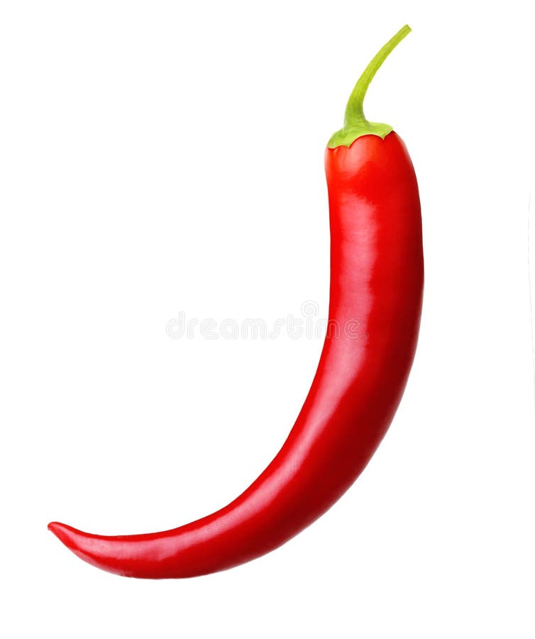 Chili isolerad pepparred arkivfoton