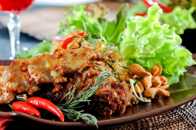 Fried Rice with Chili Paste. Stock Photo Image of vegetable, rice
