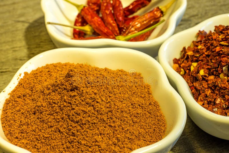 Chili Powder and Fresh Fruits Stock Photo Image of herbal, ingredient