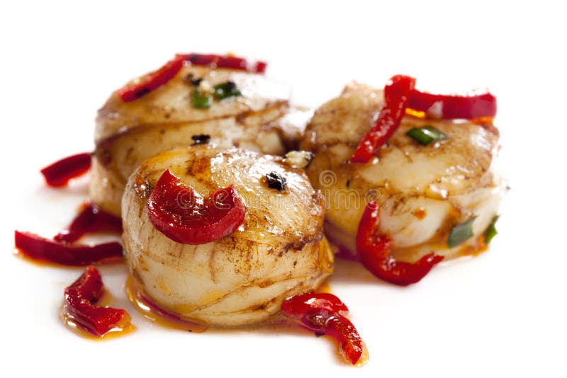 Chili Scallops stock photos Chili Scallops stock photos