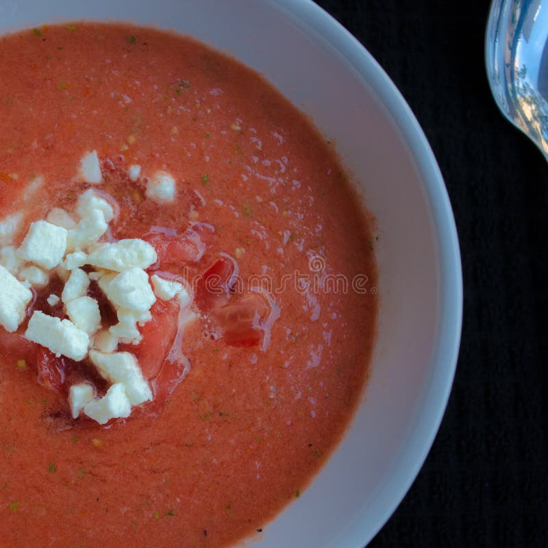 Chilled Watermelon Gazpacho Stock Photo Image of grit, corn 59536706