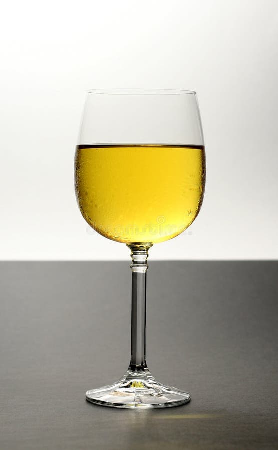 White Chardonnay Wine Bottle and Glass Stock Image Image of grape