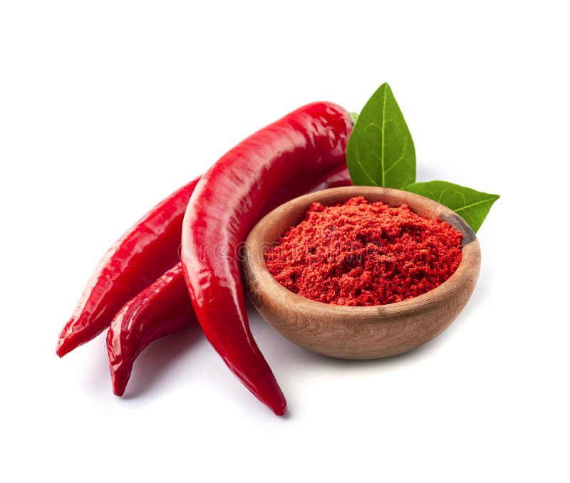 Chilli Pepper and Chilli Pepper Powder Stock Image Image of healthy
