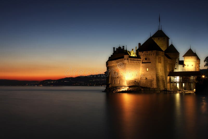 The Chillon castle in Montreux, Switzerland