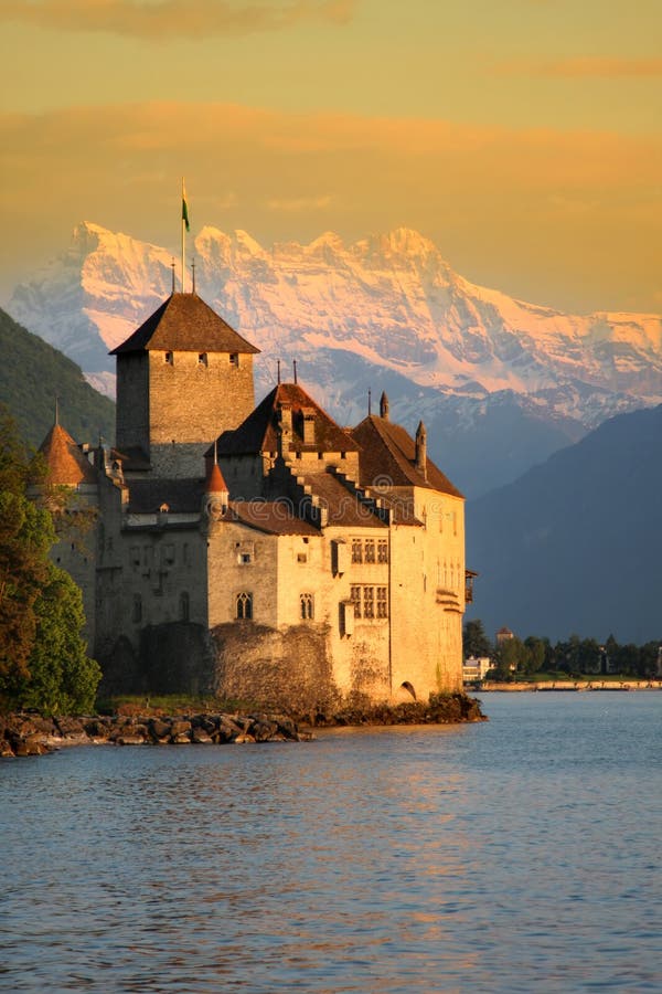 The Chillon castle in Montreux (Vaud), Switzerland