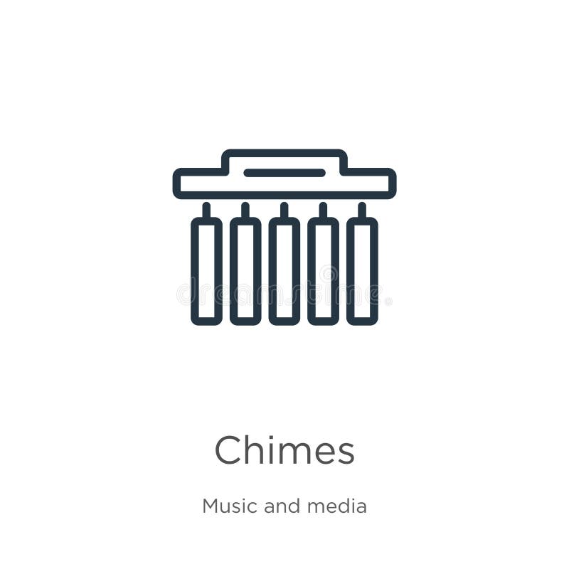 Chimes Icon Vector Sign and Symbol Isolated on White Background, Chimes