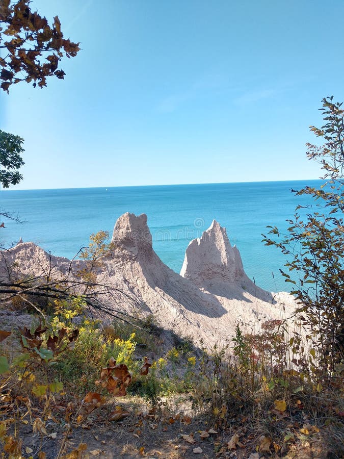 Chimney Bluffs Near Great Sodus Bay, New York Stock Photo Image of