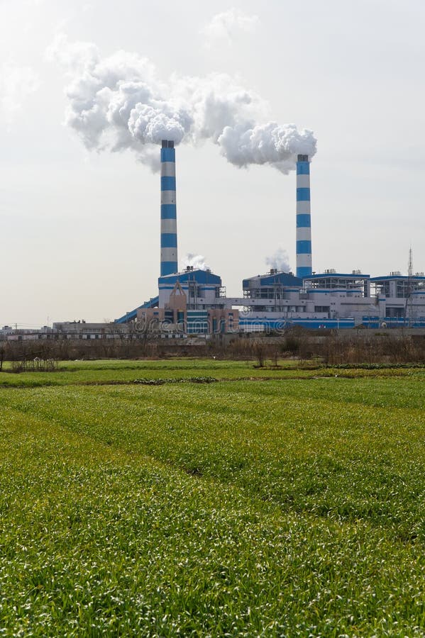 Chimney Of Coal Power Plant Royalty Free Stock Image Image 23687136