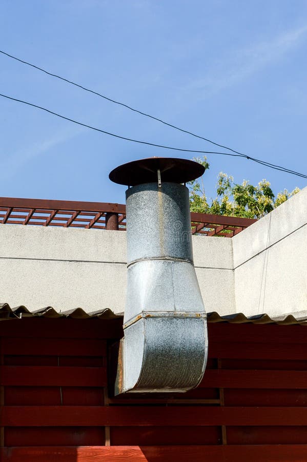 Chimney Kitchen on Wooden Wall Stock Image Image of chimney, house 129248511