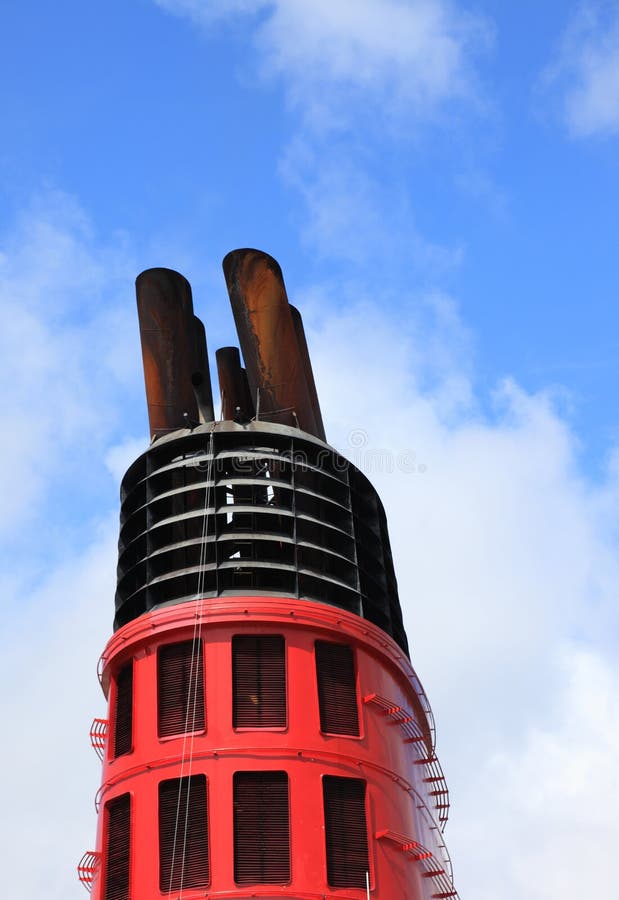 Chimney ob cruise liner.