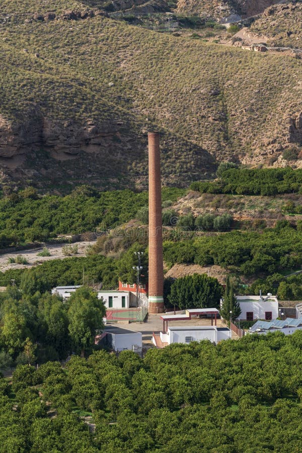 Chimney of an old factory Spain