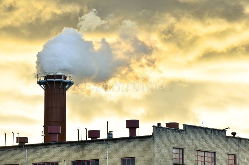 Industrial Chimney Pollution, Climate Change and Global Warming Effect