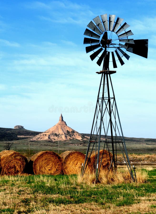 Chimney Rock, with windmill