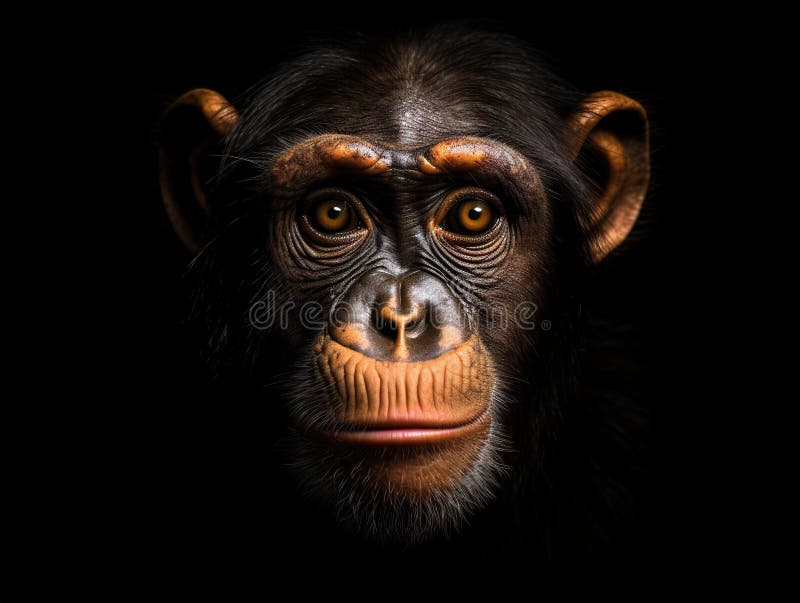 Chimp head royalty free illustration