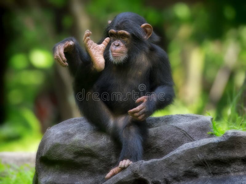 Chimpanzés, Chimpanzés, Animais Selvagens, Isolados, Ape Foto de Stock -  Imagem de isolado, macaco: 165389958