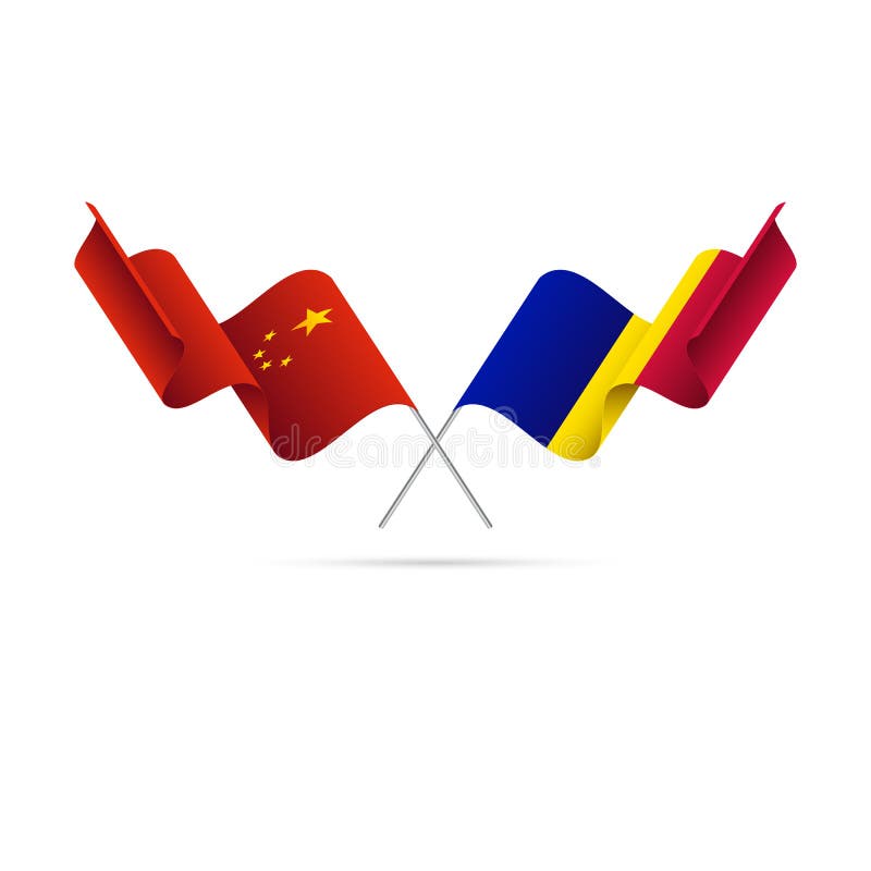 China and Andorra flags. Vector illustration. vector illustration China and Andorra flags. Vector illustration. vector illustration