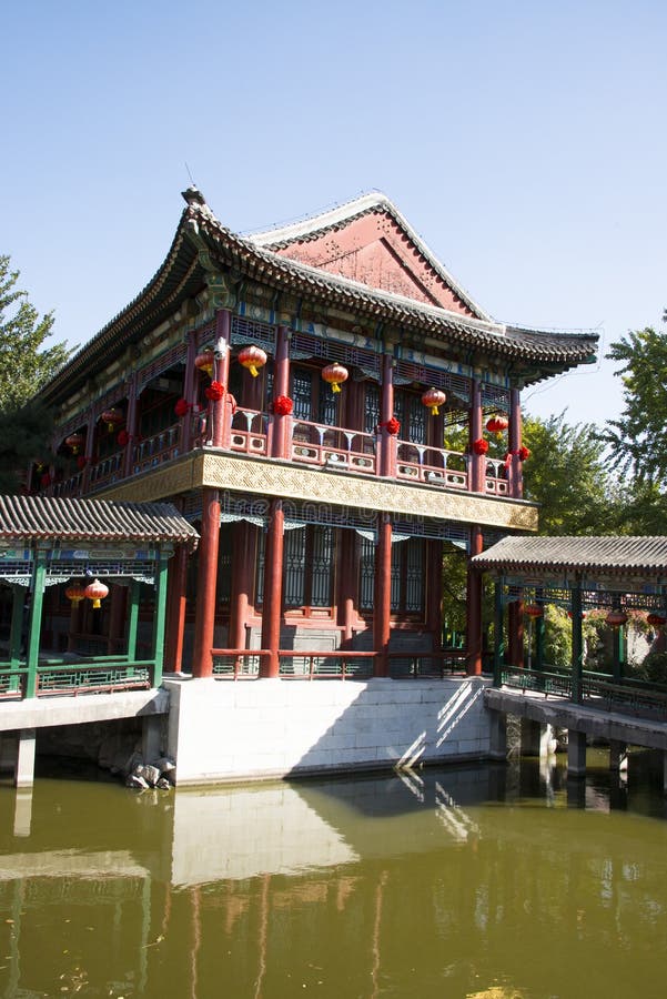 China, Asia, Beijing, the Grand View Garden, Antique Buildings ...