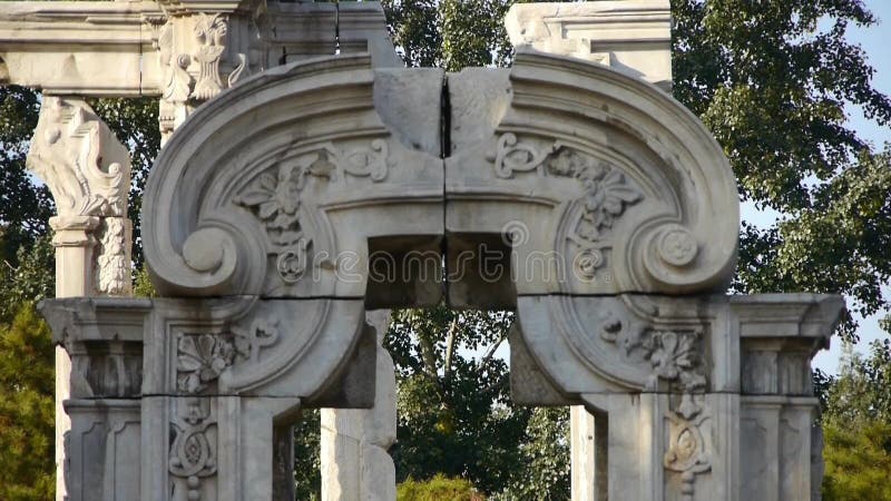 China beijing yuanmingyuan,history legacy wreckage,royal garden pillars.