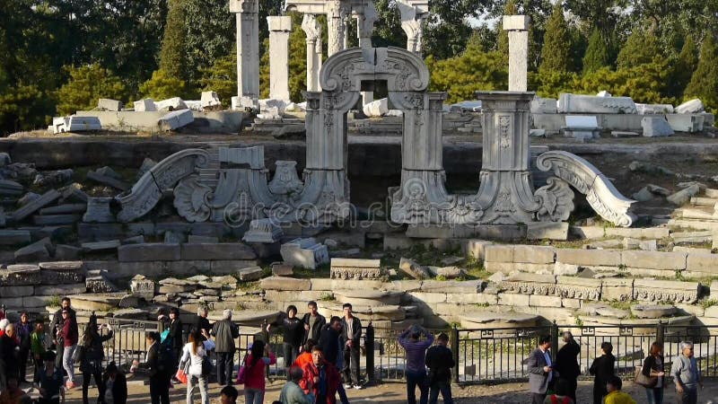 China beijing yuanmingyuan,history legacy wreckage,tourist.