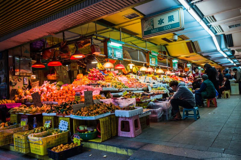 Central fruit market in guangzhou，china. Fruit scene stock images, royalty-free photos and pictures