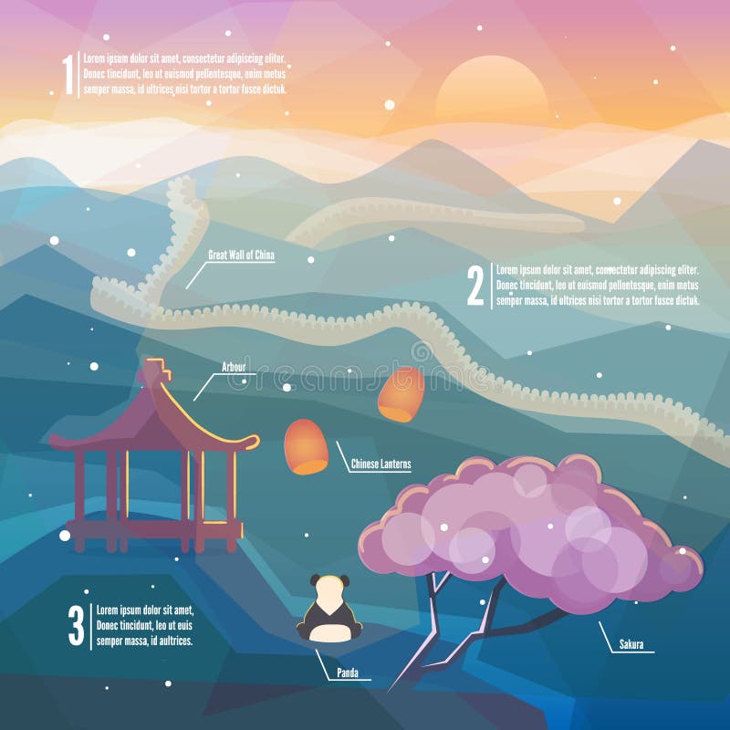 China-infographics lizenzfreie abbildung China-infographics lizenzfreie abbildung