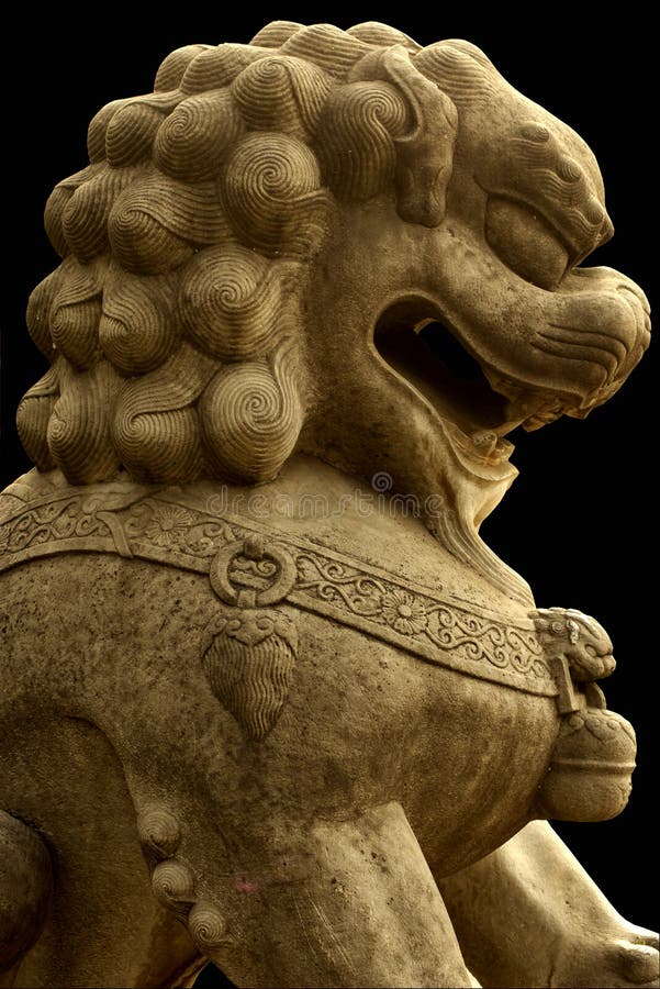 China lion sculpture stock photo. Image of style, chinese 3710802