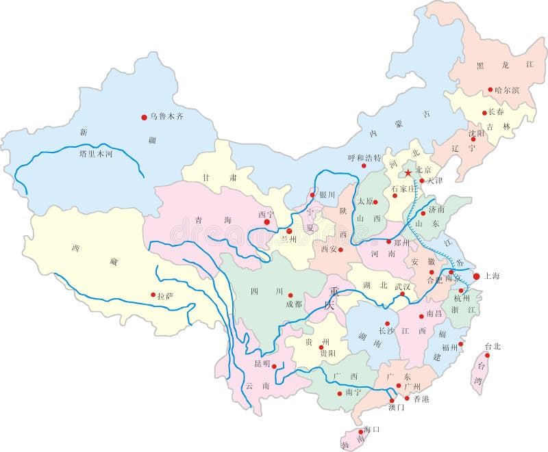 Vektor-Bild von china-Karte.