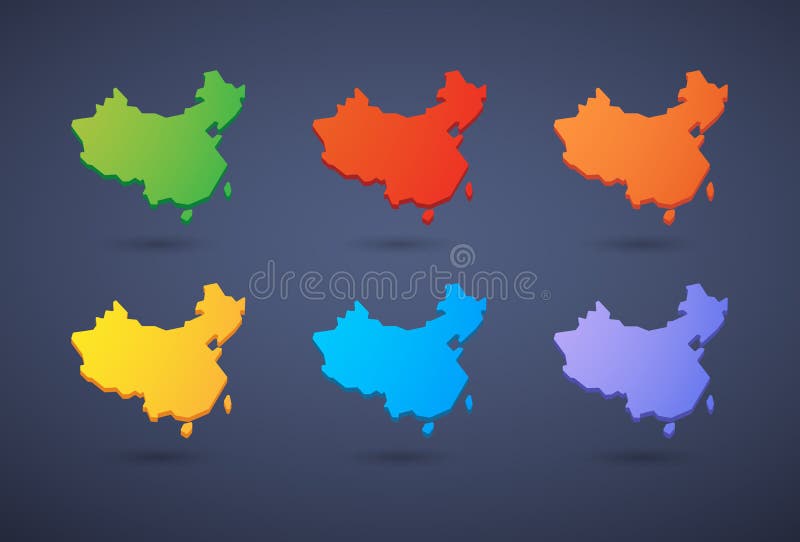 China map icon set stock illustration. Illustration of geography 48434125
