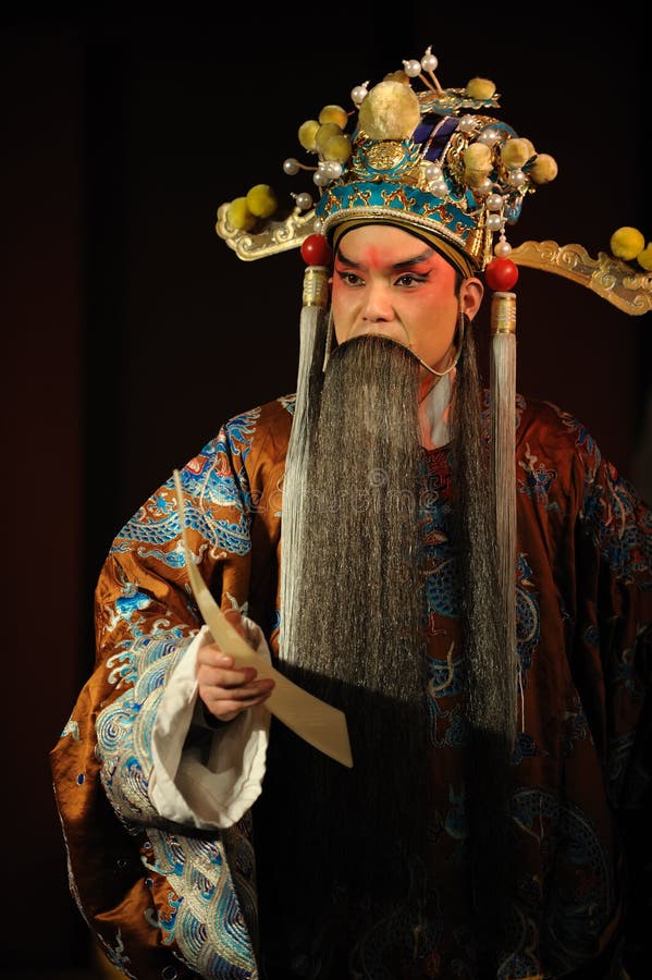 China opera man with long beard