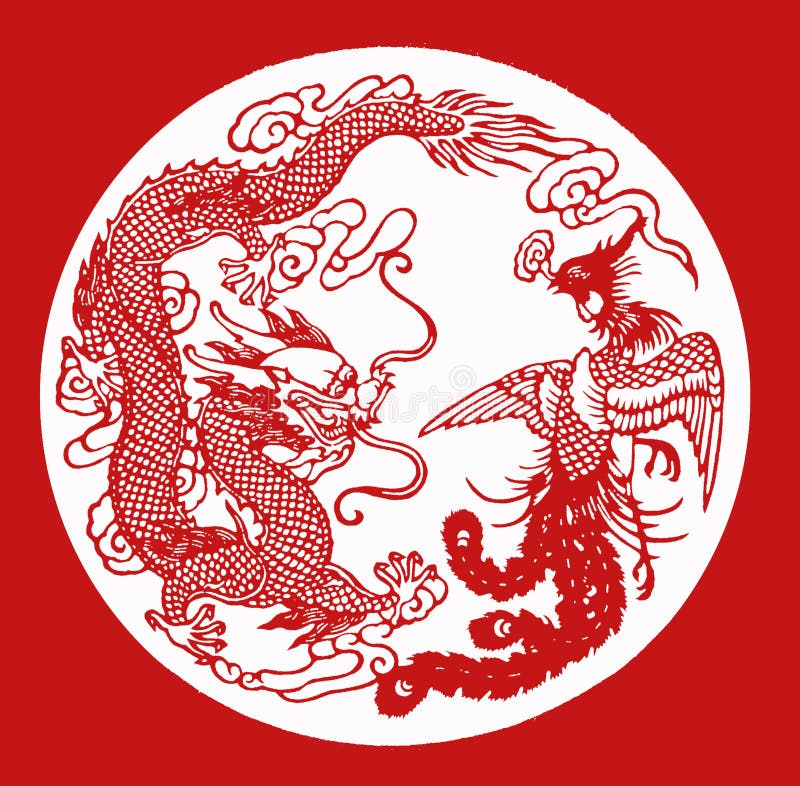 China paper CUT Dragon phoenix