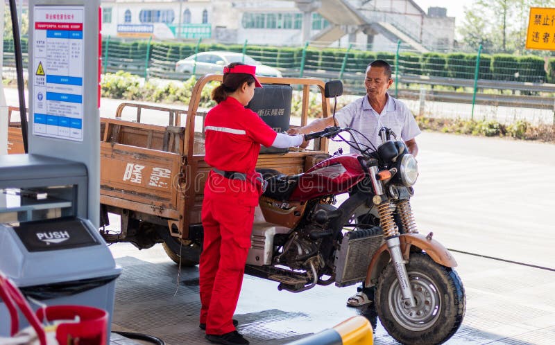 China Rural gas Station stock photos China Rural gas Station stock photos