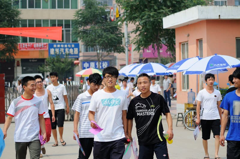China: students take the exam stock images