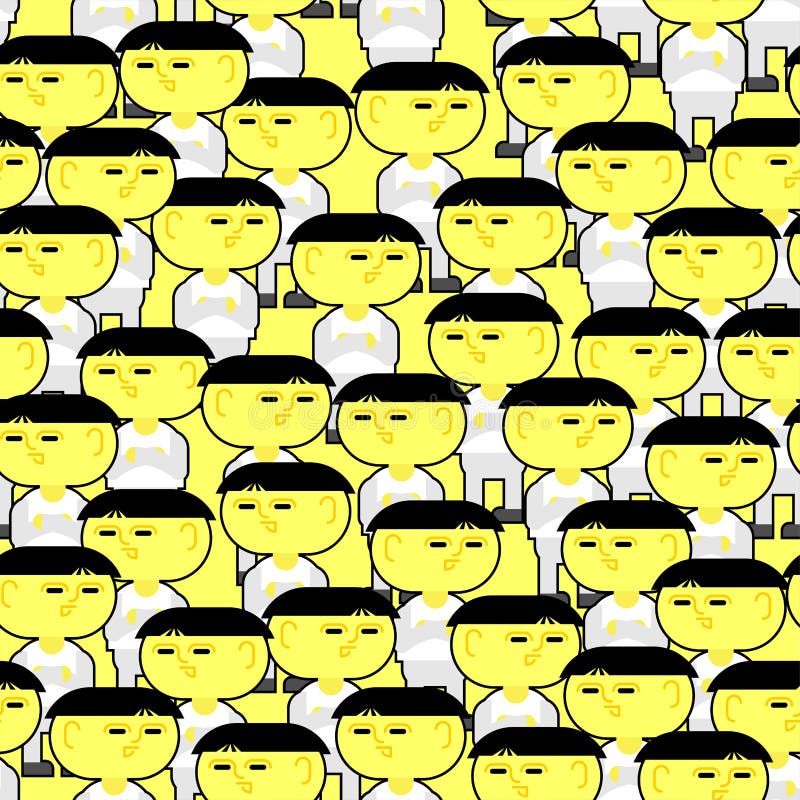 Chinaman pattern seamless. Character from China background. vector texture royalty free illustration