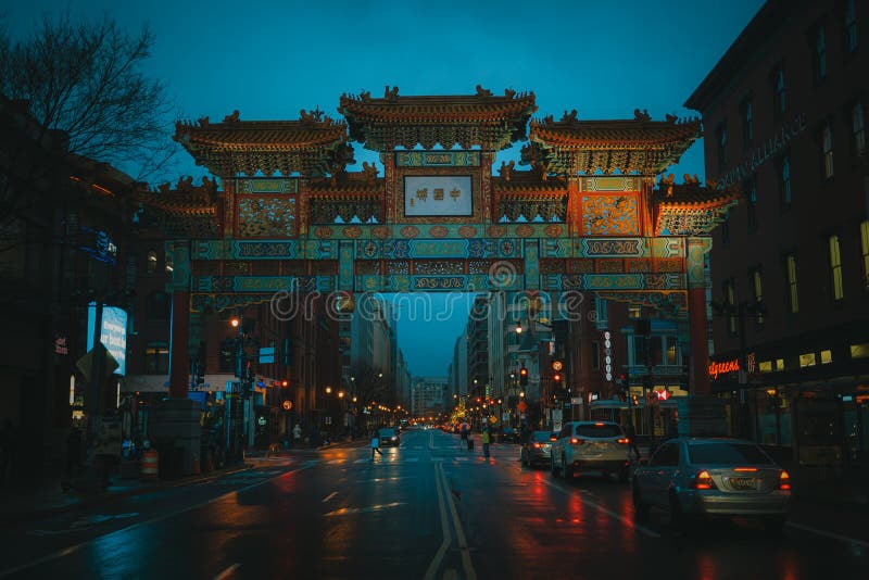 Chinatown arch van het district washington in columbia