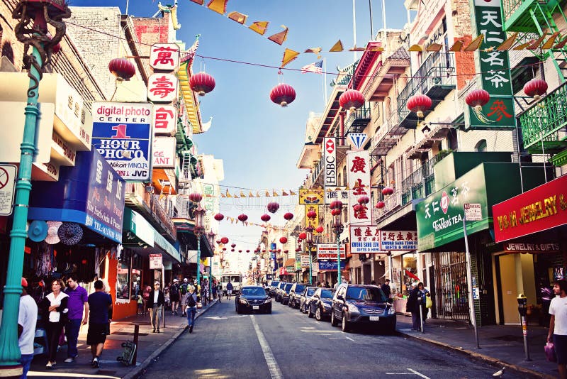 Chinatown en San Francisco imagen de archivo