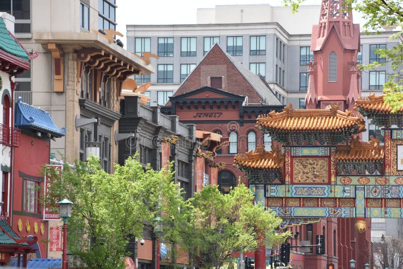 Chinatown`s Friendship Archway in Washington DC Editorial Image - Image